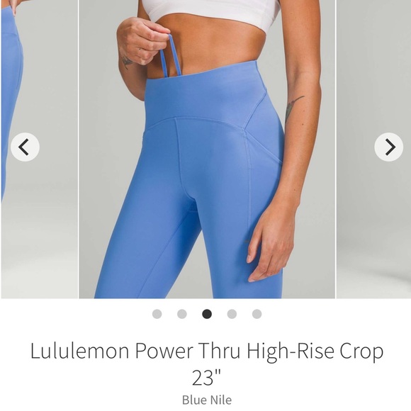 Lululemon Power Thru High-Rise Crop 23” - Picture 6 of 9